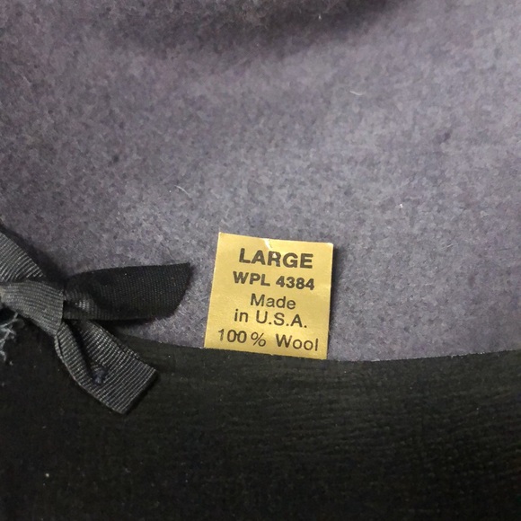 Authentic INDIANA JONES dark gray 100% wool/felt fedora hat. Size Large. - Picture 9 of 12